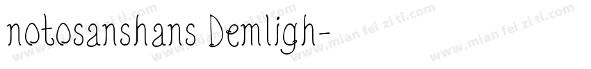notosanshans Demligh字体转换